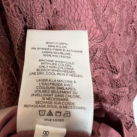 Express One Eleven Mauve Lace Corset Camisole Tank Top Size Small - Picture 5 of 5